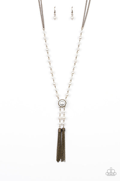 Vintage Diva - Brass - Paparazzi Necklace (#574)
