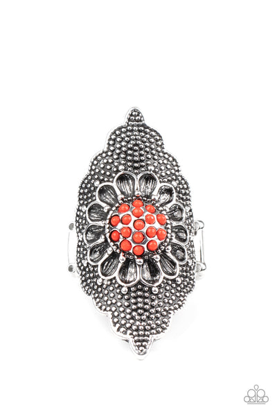 Wildly Wallflower - Red Paparazzi Ring (R250)