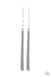 Windblown - White-Paparazzi Earrings (#674)