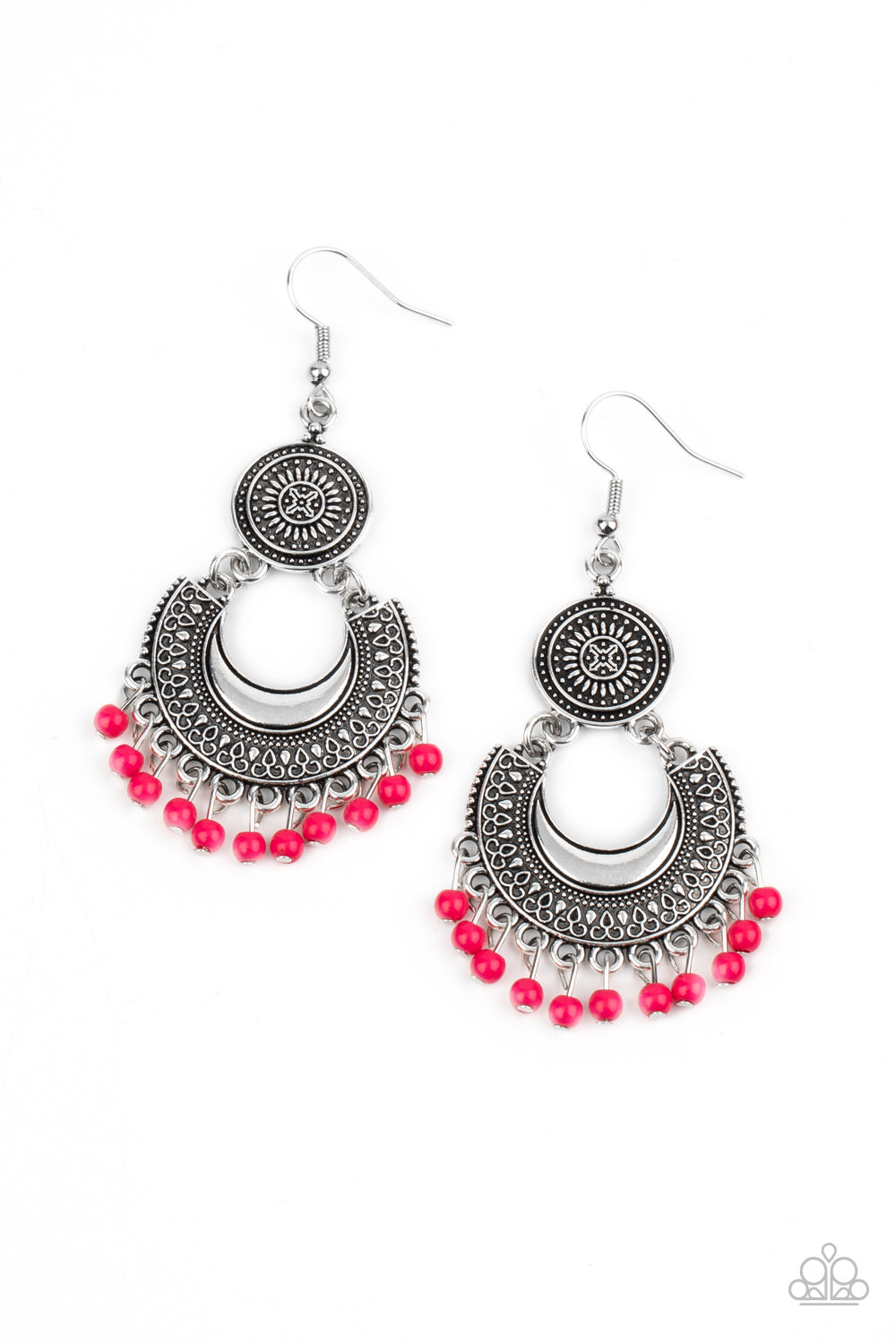 Yes I CANCUN - Pink Paparazzi Earrings