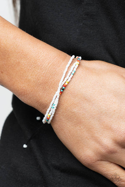 Basecamp Boyfriend - White Paparazzi Bracelet