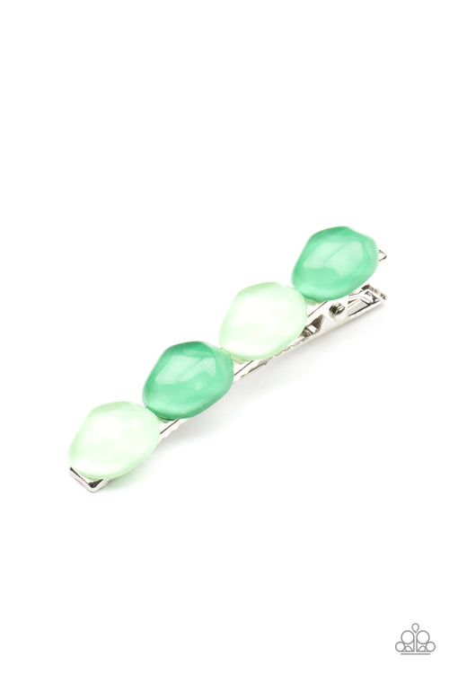 Bubbly Reflections - Green Paparazzi Hair Accessories (PZ-1039)