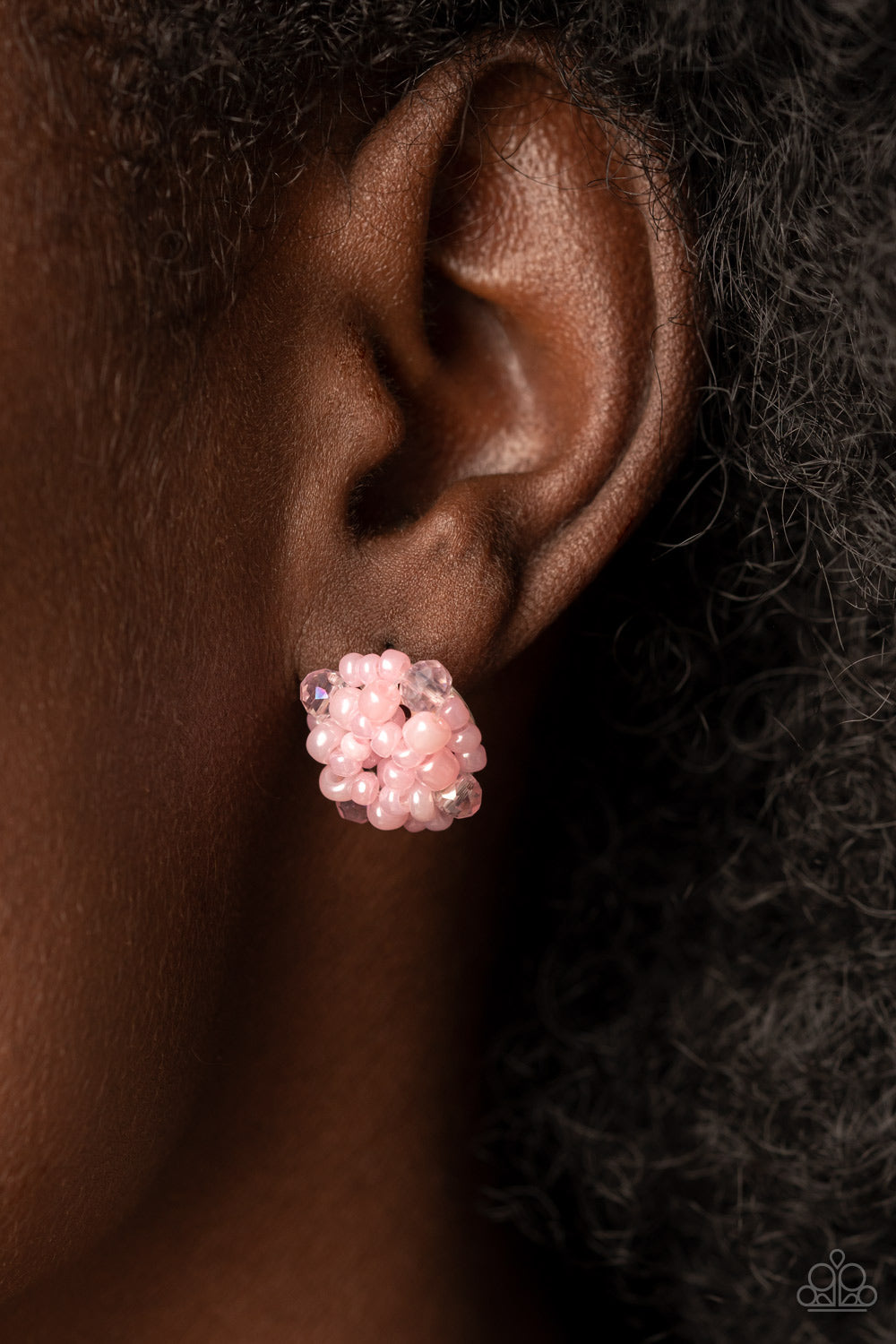 Bunches of Bubbly - Pink Paparazzi Earrings (PZ-692)