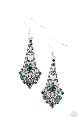 Casablanca Charisma - Green Paparazzi Earrings (#4775)