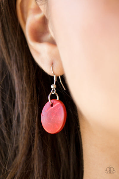 Paparazzi Necklace - Catalina Coastin - Red (#1686)