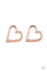 Cupid, Who? - Copper Paparazzi Earrings (#4401)