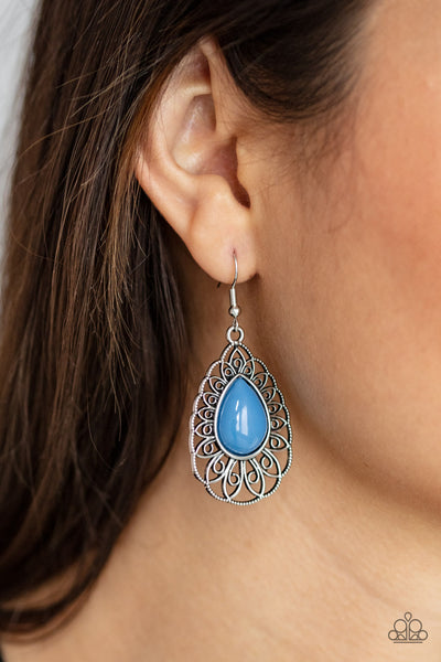 Dream STAYCATION - Blue Paparazzi Earrings