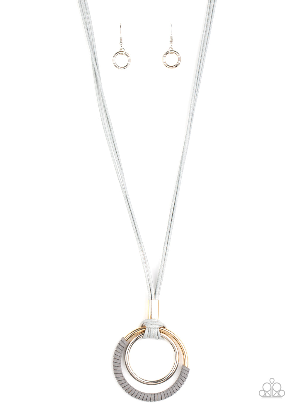 Elliptical Essence - Silver Paparazzi Necklace (#1819)