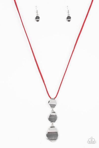 Paparazzi Necklace - Embrace The Journey - Red (#1377)