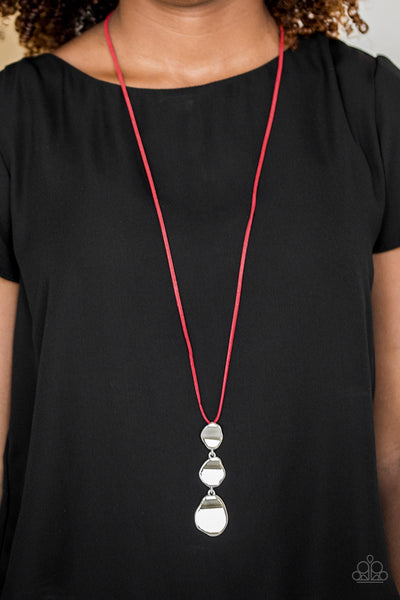 Paparazzi Necklace - Embrace The Journey - Red (#1377)
