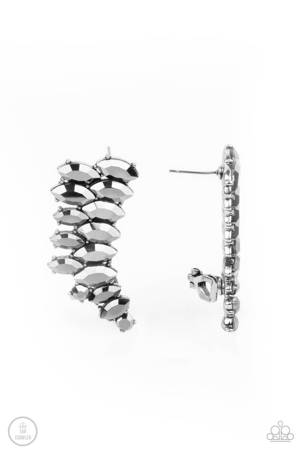 Explosive Elegance - Silver Paparazzi Earrings (#4722)