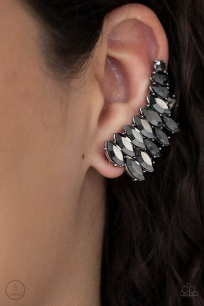 Explosive Elegance - Silver Paparazzi Earrings (#4722)