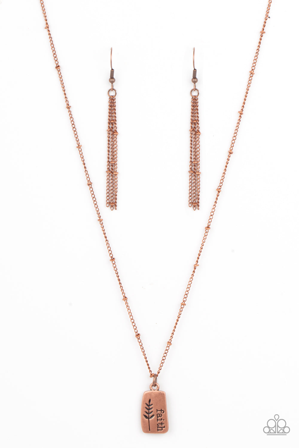 Faith Over Fear - Copper Paparazzi Necklace (#1957)