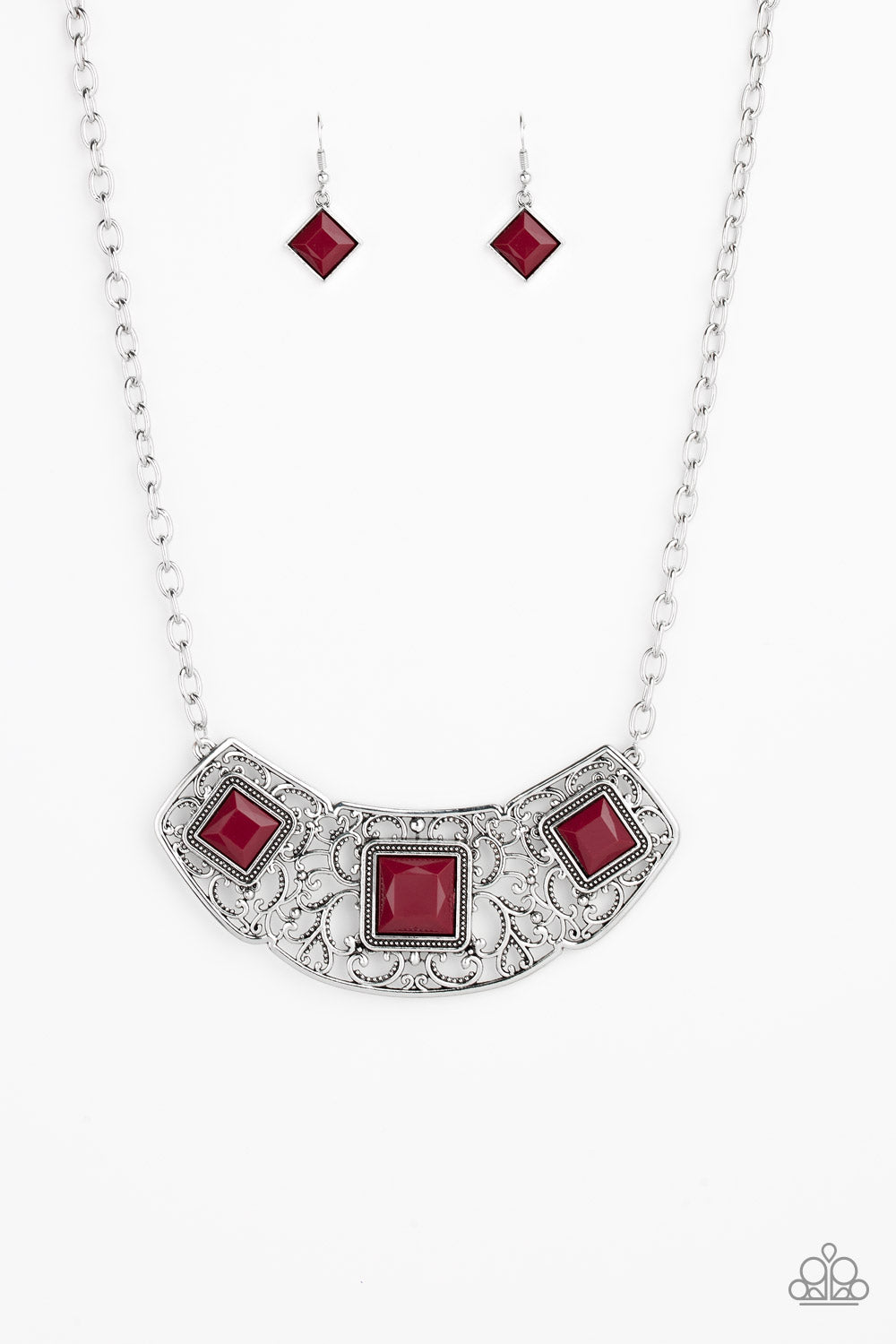 Paparazzi Necklace - Feeling Inde-PENDANT - Red (PZ-976)