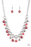 Fiercely Fancy - Red-Paparazzi Necklace (PZ-1270)