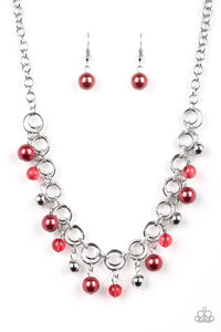 Fiercely Fancy - Red-Paparazzi Necklace (#1270)