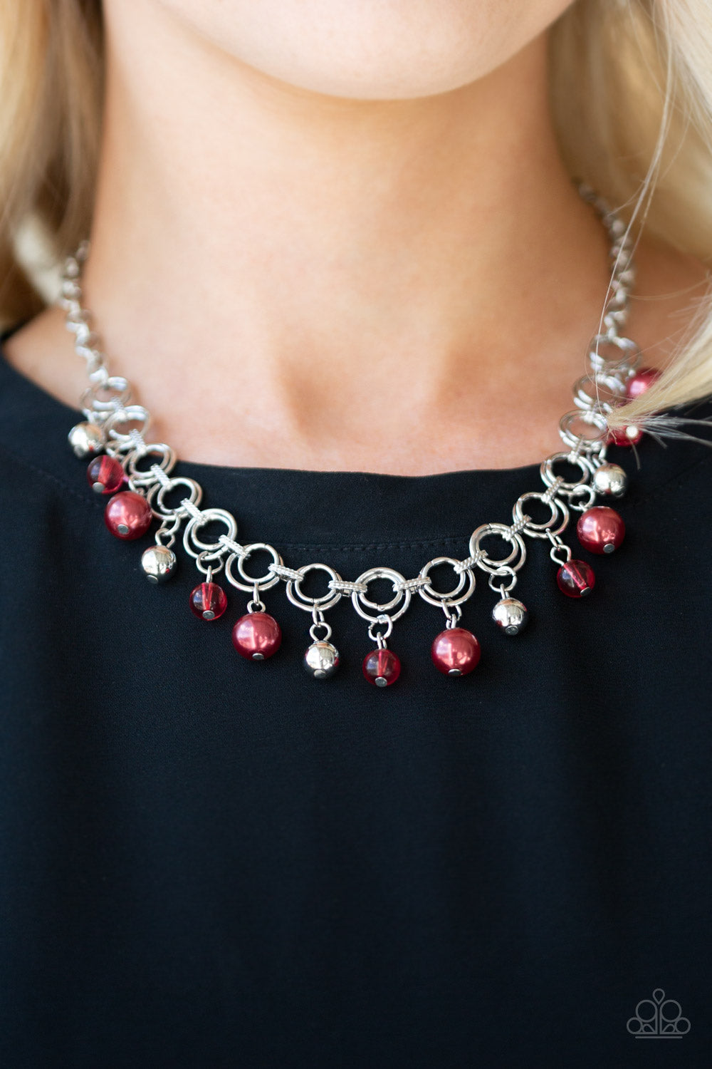 Fiercely Fancy - Red-Paparazzi Necklace (PZ-1270)