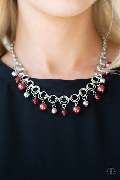 Fiercely Fancy - Red-Paparazzi Necklace (#1270)