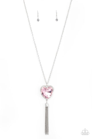 Finding My Forever - Pink Paparazzi Necklace (#2275)