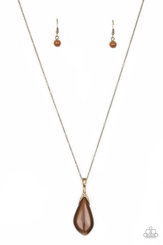 Paparazzi Necklace - Friends In GLOW Places - Brass (#347)