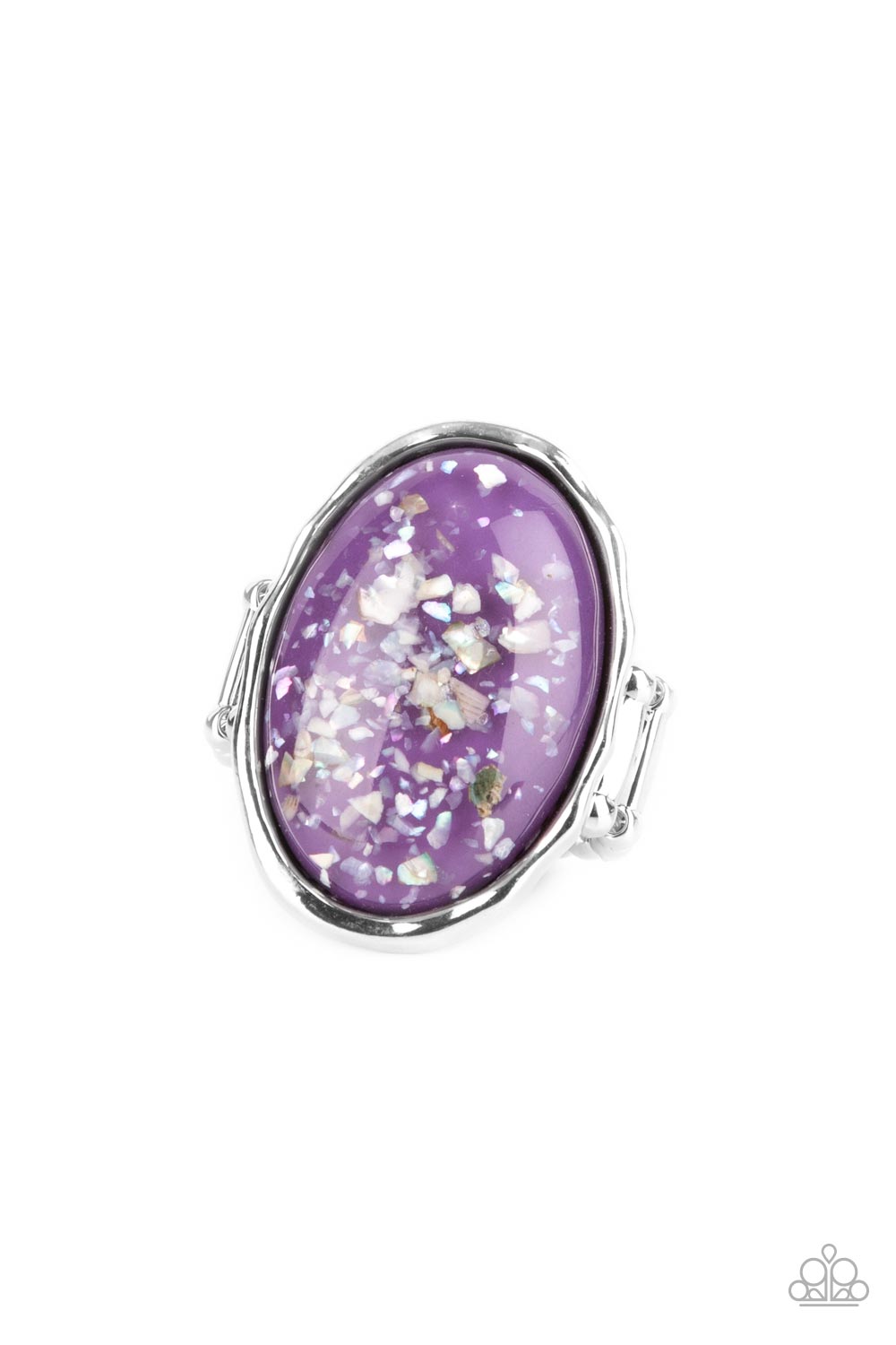 Glittery With Envy - Purple Paparazzi Ring (R355)