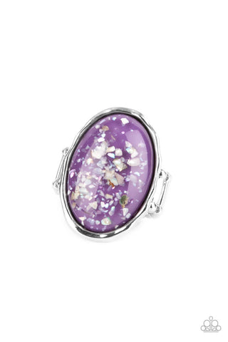 Glittery With Envy - Purple Paparazzi Ring (R355)