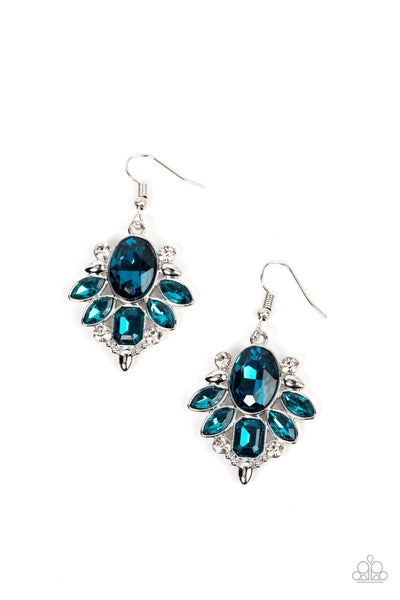 Glitzy Go-Getter - Blue Paparazzi Earrings (#2874)