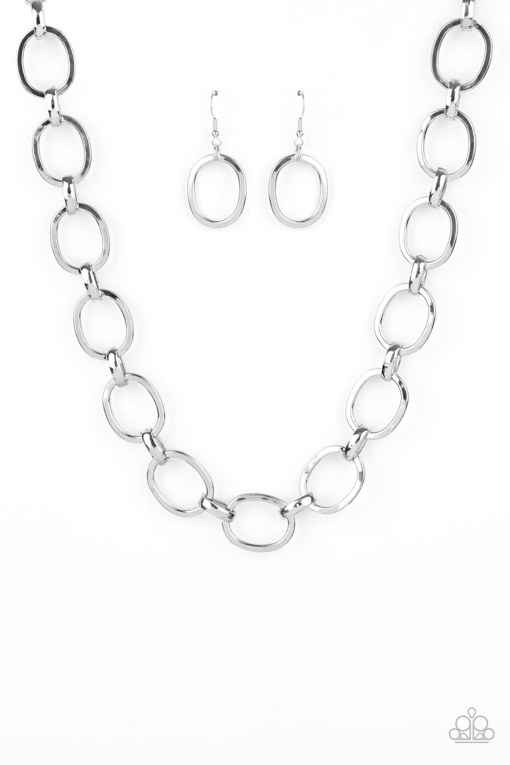 HAUTE-ly Contested - Silver Paparazzi Necklace (#1961)