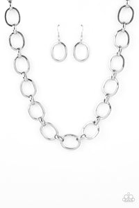 HAUTE-ly Contested - Silver Paparazzi Necklace (#1961)