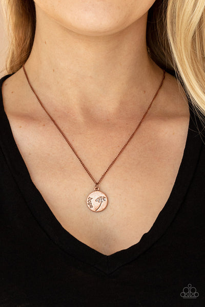 Hold On To Hope - Copper Paparazzi Necklace (#4287)