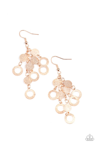 Im Always BRIGHT - Rose Gold Paparazzi Earrings