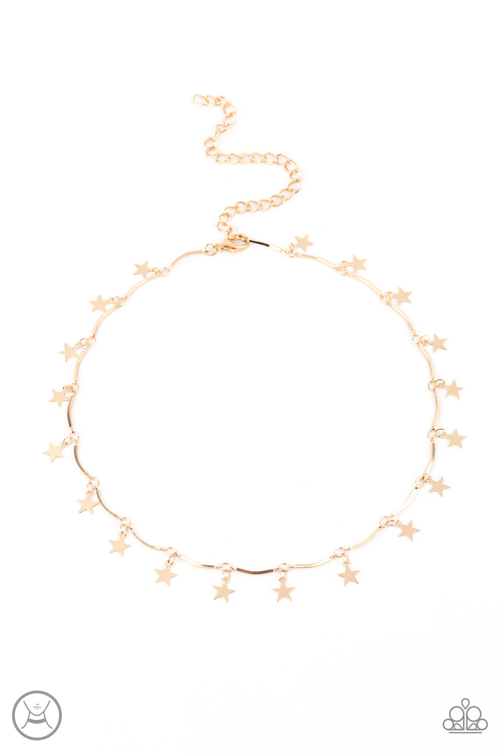 Little Miss Americana - Gold Paparazzi Necklace (#4254)