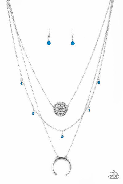 Lunar Lotus - Blue Paparazzi Necklace