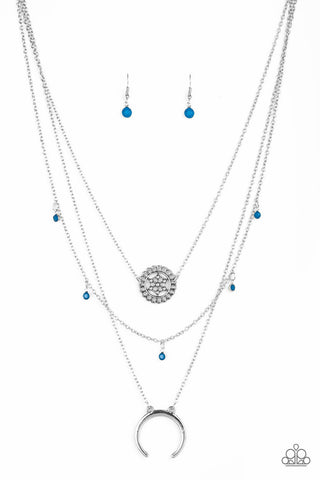 Lunar Lotus - Blue Paparazzi Necklace