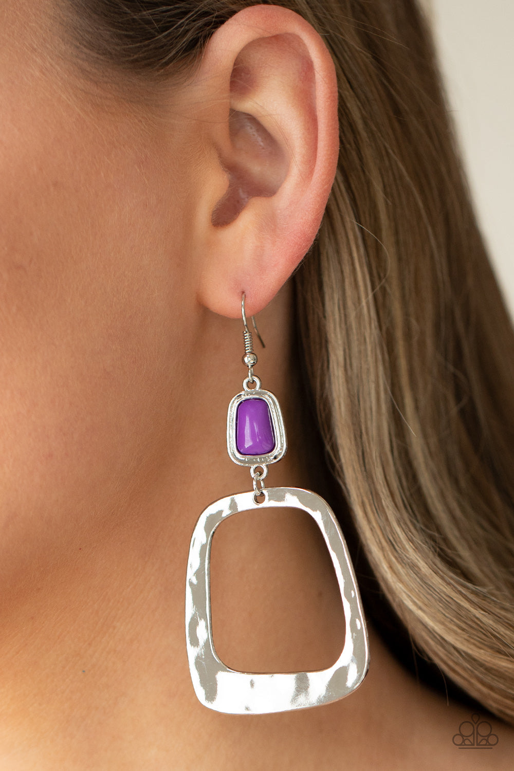 Material Girl Mod - Purple Paparazzi Earrings (#2642)