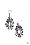 Metallic Meltdown - Black-Paparazzi Earrings (#1490)