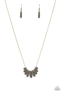 Monumental March - Brass Paparazzi Necklace (#4376)