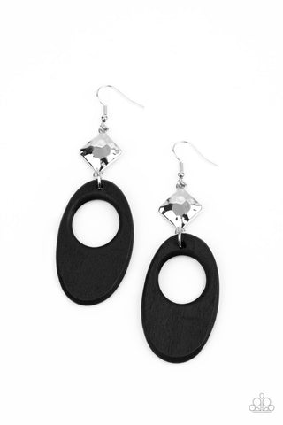 Retro Reveal - Black Paparazzi Earrings