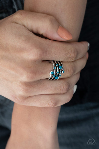 Saguaro Skies - Blue-Paparazzi Ring (R126)