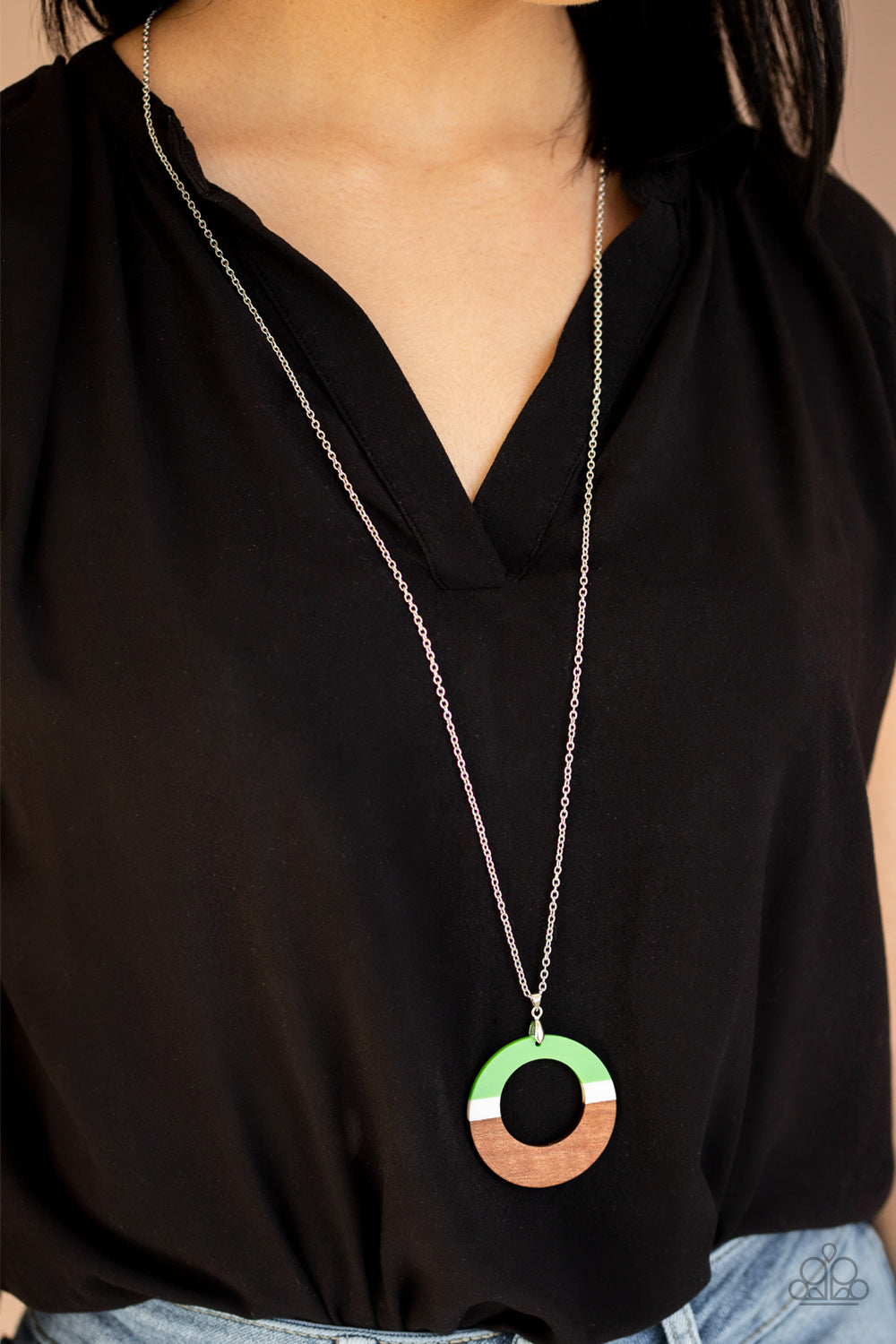 Paparazzi Necklace - Sail Into The Sunset - Green (PZ-1093)