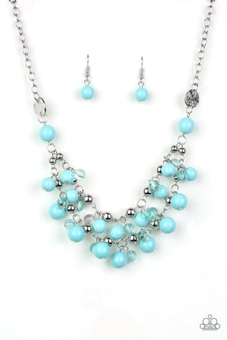 Seaside Soiree - Blue-Paparazzi Necklace (#917)