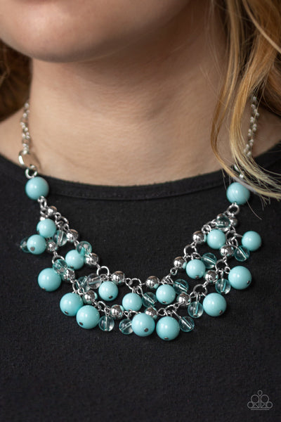 Seaside Soiree - Blue-Paparazzi Necklace (#917)