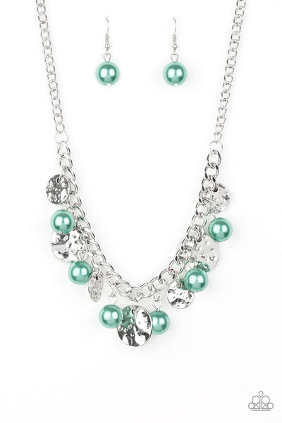 Seaside Sophistication - Green Paparazzi Necklace (PZ-621)