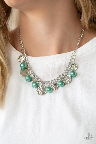 Seaside Sophistication - Green Paparazzi Necklace (PZ-621)