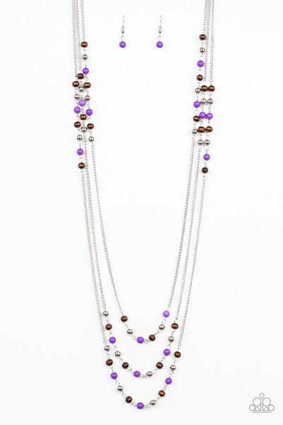Paparazzi Long Necklace - Seasonal Sensation - Purple (PZ-566)