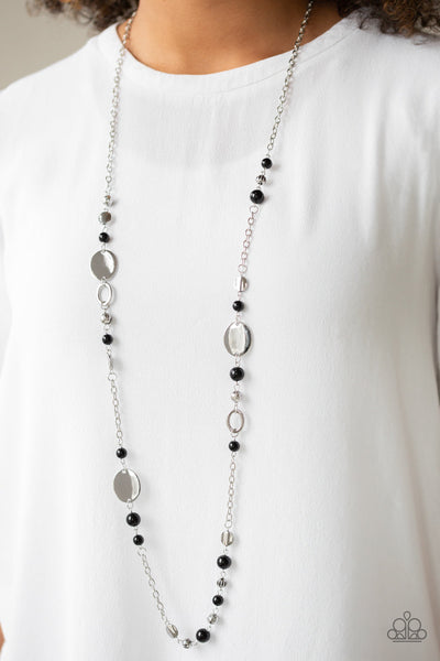 Paparazzi Necklace -Serenely Springtime - Black (#773)
