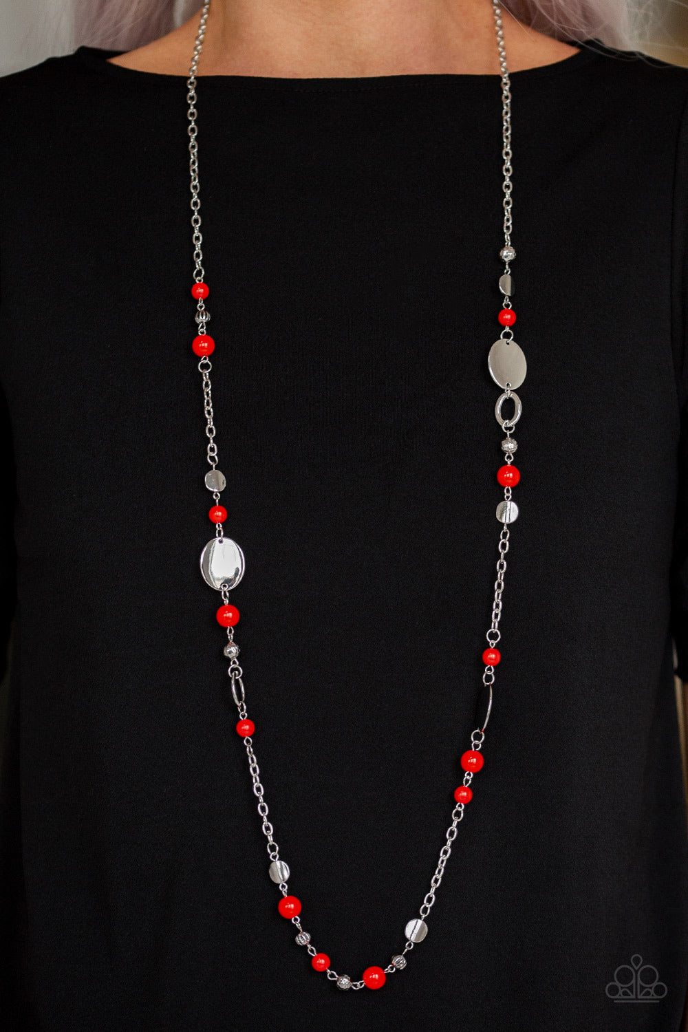 Paparazzi Necklace - Serenely Springtime - Red (#232)