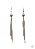 SLEEK-ing Revenge - Black-Paparazzi Earring (#1486)