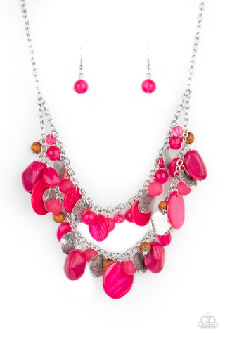 Spring Goddess - Pink Paparazzi Necklace (#4717)