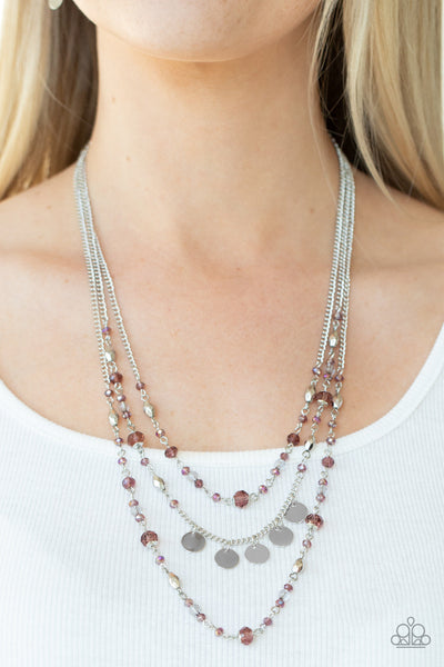 Step Out of My Aura - Purple Paparazzi Necklace